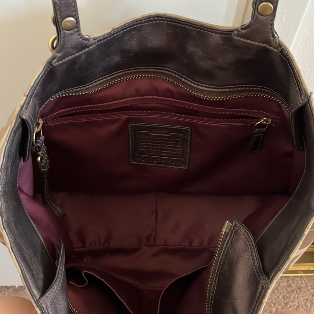 Coach logo canvas shoulder bag - Picture 3 of 4